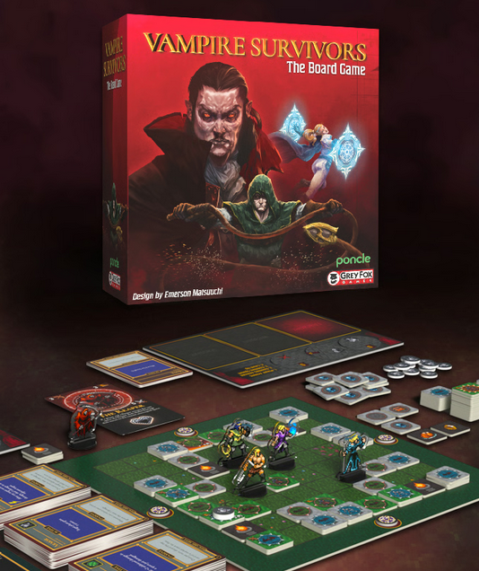 Componentes de Vampire Survivors: The Board Game